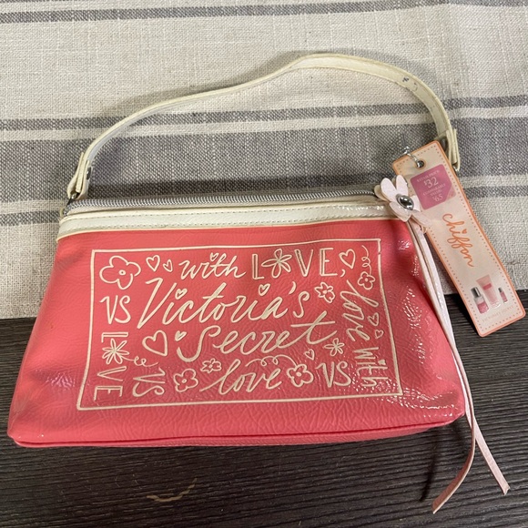 Victoria's Secret Pink and White Wristlet - Picture 1 of 5